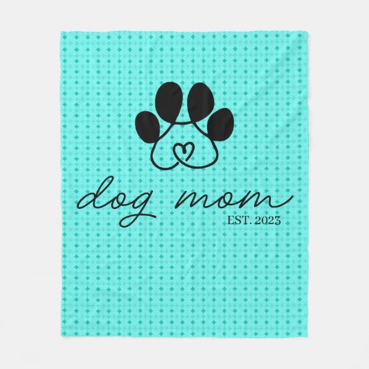  dog mom customizable mint green fleecedecke (Vorderseite)