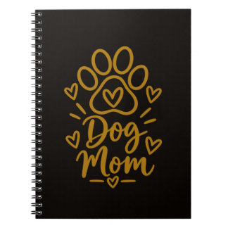 Dog Mom Cute Paw Print Dog Lover Gift Notizblock