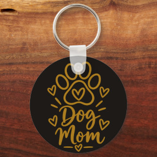Dog Mom Cute Paw Print Dog Lover Gift Schlüsselanhänger