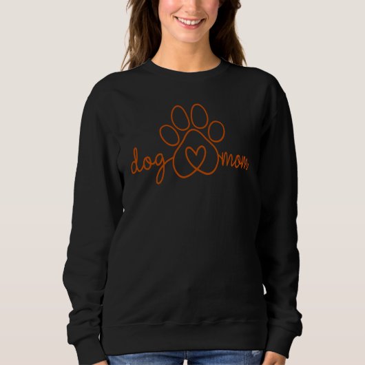 Dog Mom, Dog Paw Sweatshirt (Vorderseite)
