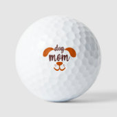 Dog Mom Funny Golfball (Vorderseite)