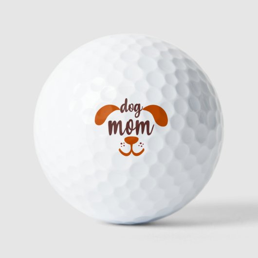 Dog Mom Funny Golfball (Vorderseite)