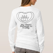 Dog Mom Heart Shirt – Chic Double Heart Long Sleev (Rückseite)