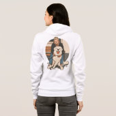 Dog Mom Hugging Fluffy Puppy Cute Pet Moment Hoodie (Schwarz voll)