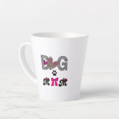 Dog Mom Leopard Heart Mug -Mom Lover Gift Milchtasse (Linke Ecke)