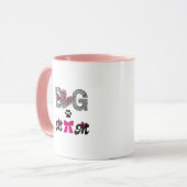 Dog Mom Leopard Heart Mug -Mom Lover Gift Tasse (Vorderseite Links)