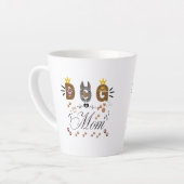 Dog Mom Leopard Print Paw Design/Leopard Dog Mom Milchtasse (Linke Ecke)