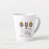 Dog Mom Leopard Print Paw Design/Leopard Dog Mom Milchtasse (Rechte Ecke)