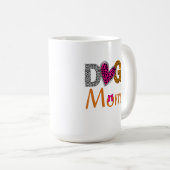 Dog Mom Leopard Print/Trending Dog  Lover Gift Kaffeetasse (VorderseiteRechts)