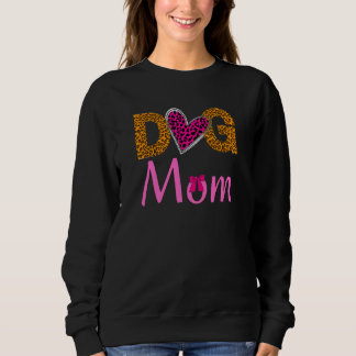 Dog Mom Leopard Print/Trending Dog Lover Sweatshirt