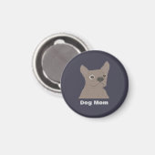 Dog Mom Magnet (Vorderseite/Rückseite)