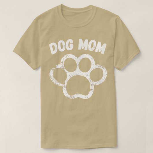 Dog Mom Pawprint Love T-Shirt (Design vorne)