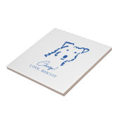 Dog Mom Personalized Fox Terrier Memorial Tile Fliese (Seite)