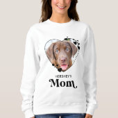 Dog MOM Personalized Heart Dog Lover Pet Foto Sweatshirt (Vorderseite)