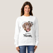 Dog MOM Personalized Heart Dog Lover Pet Foto Sweatshirt (Vorne ganz)