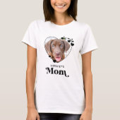 Dog MOM Personalized Heart Dog Lover Pet Foto T-Shirt (Vorderseite)