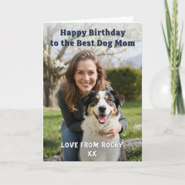 Dog Mom Personalized Pet Photo Happy Birthday Karte