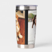 Dog Mom Pet Owner 2 Photos Thermobecher (Links)