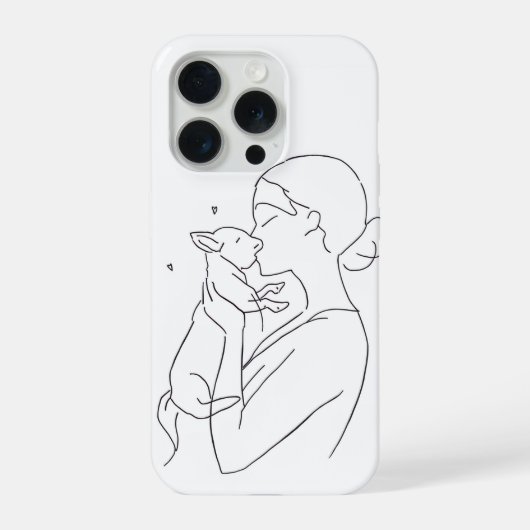 Dog Mom Phone Case Minimalist Pet Lover iPhone Hülle (Rückseite)