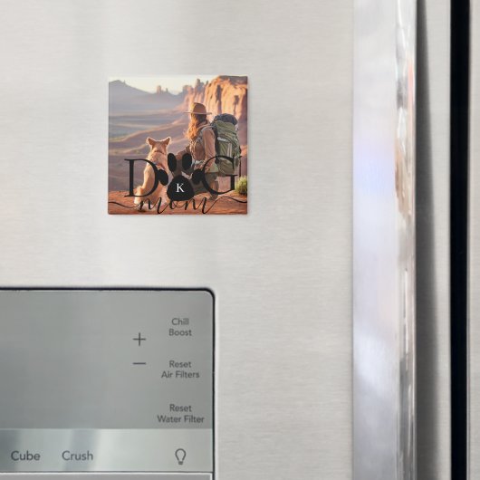 Dog Mom photo memory monogram Magnet (In Situ (Kühlschrank))