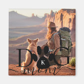 Dog Mom photo memory monogram Magnet (Vorne)