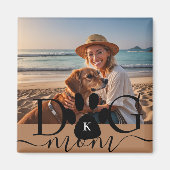 Dog Mom photo memory monogram Magnet (Vorne)