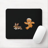 Dog Mom Shirt Gingerbread Chasing French Bulldog C Mousepad (Mit Mouse)