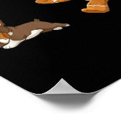 Dog Mom Shirt Gingerbread Chasing French Bulldog C Poster (Ecke)