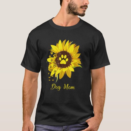 Dog Mom Sunflower Gift Love Dogs and Flowers for T-Shirt (Vorderseite)