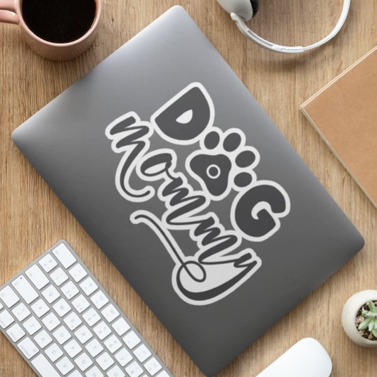 Dog Mommy Contour Aufkleber