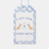 Dog Monogram-Geschenkmarke Geschenkanhänger (Vorderseite)