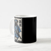 Dog Mops Samurai Funny Japanischer Krieger Kunst M Kaffeetasse (Vorderseite Links)