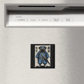 Dog Mops Samurai Funny Japanischer Krieger Kunst M Magnet (In Situ (Geschirrspüler))
