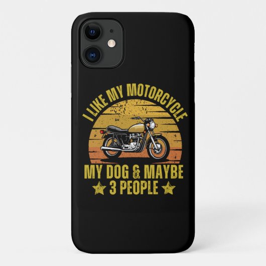 Dog Motorrad Case-Mate iPhone Hülle (Rückseite)