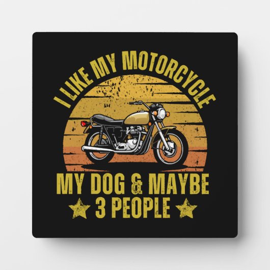Dog Motorrad Fotoplatte (Vorderseite)