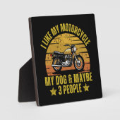 Dog Motorrad Fotoplatte (Vorderseite)
