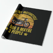 Dog Motorrad Geschenkpapier (Ungerollt)