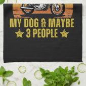 Dog Motorrad Geschirrtuch (Gefaltet)