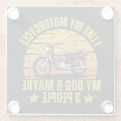 Dog Motorrad Glasuntersetzer (Rückseite)