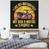 Dog Motorrad Leinwanddruck (Insitu (Schlafzimmer))