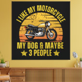 Dog Motorrad Leinwanddruck (Insitu (Wohnzimmer))