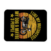Dog Motorrad Magnet (Horizontal)