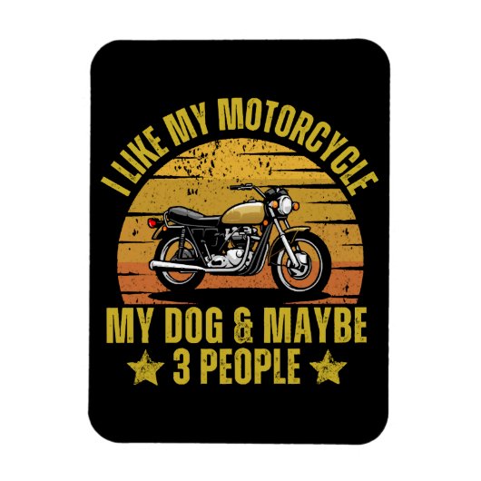 Dog Motorrad Magnet (Vertikal)