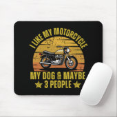 Dog Motorrad Mousepad (Mit Mouse)