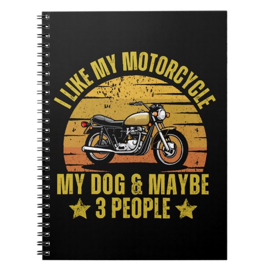Dog Motorrad Notizblock (Vorderseite)