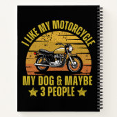 Dog Motorrad Notizblock (Rückseite)