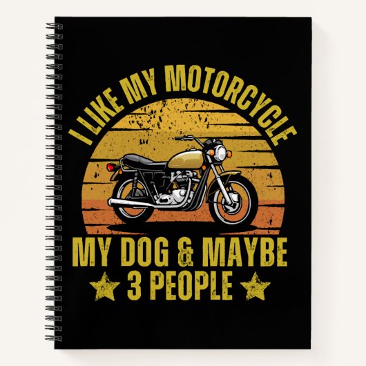 Dog Motorrad Notizblock (Vorderseite)