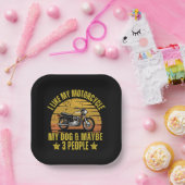 Dog Motorrad Pappteller (Party)