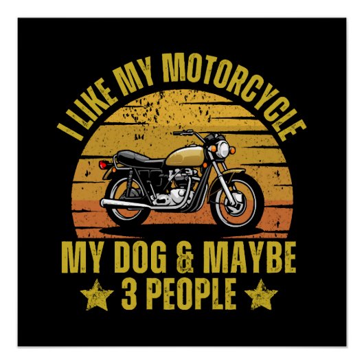Dog Motorrad Poster (Vorderseite)