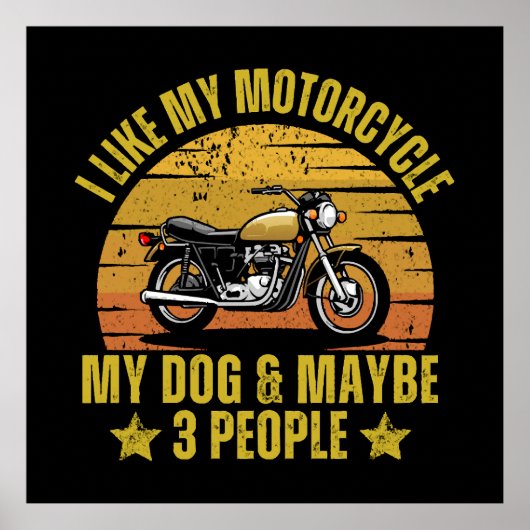 Dog Motorrad Poster (Vorne)